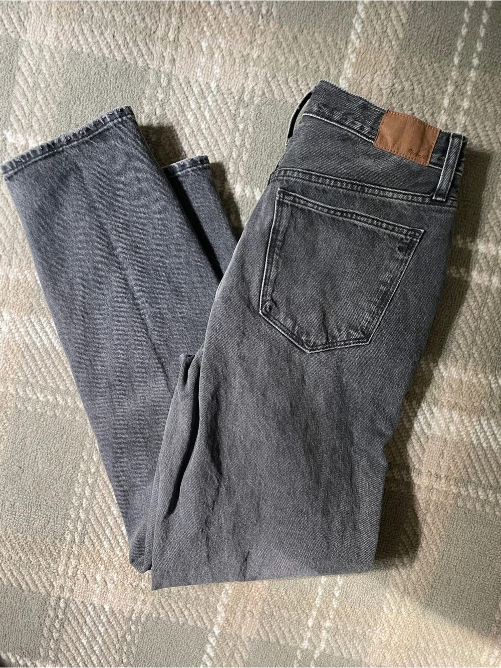 Madewell the slouchy boy jean faded black wash 6/28T